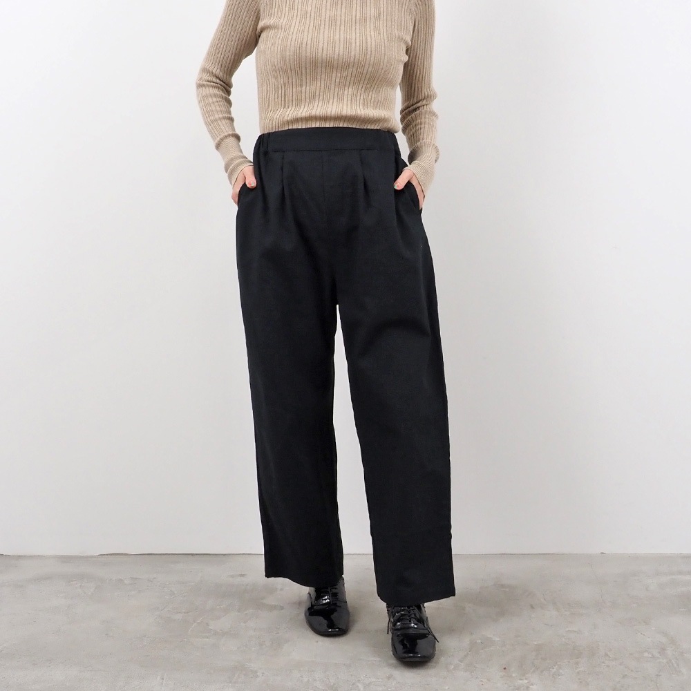 NARU(ナル) ソフトリネンコットンキャンバス ワイドスラックス 661817