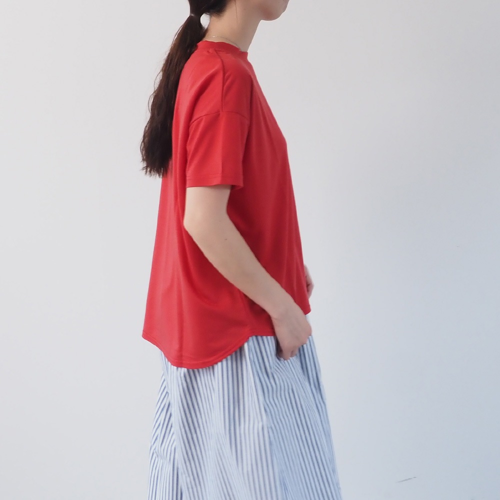 NARU(ナル) マイクロライクアウーヴン クルーネックT 667200