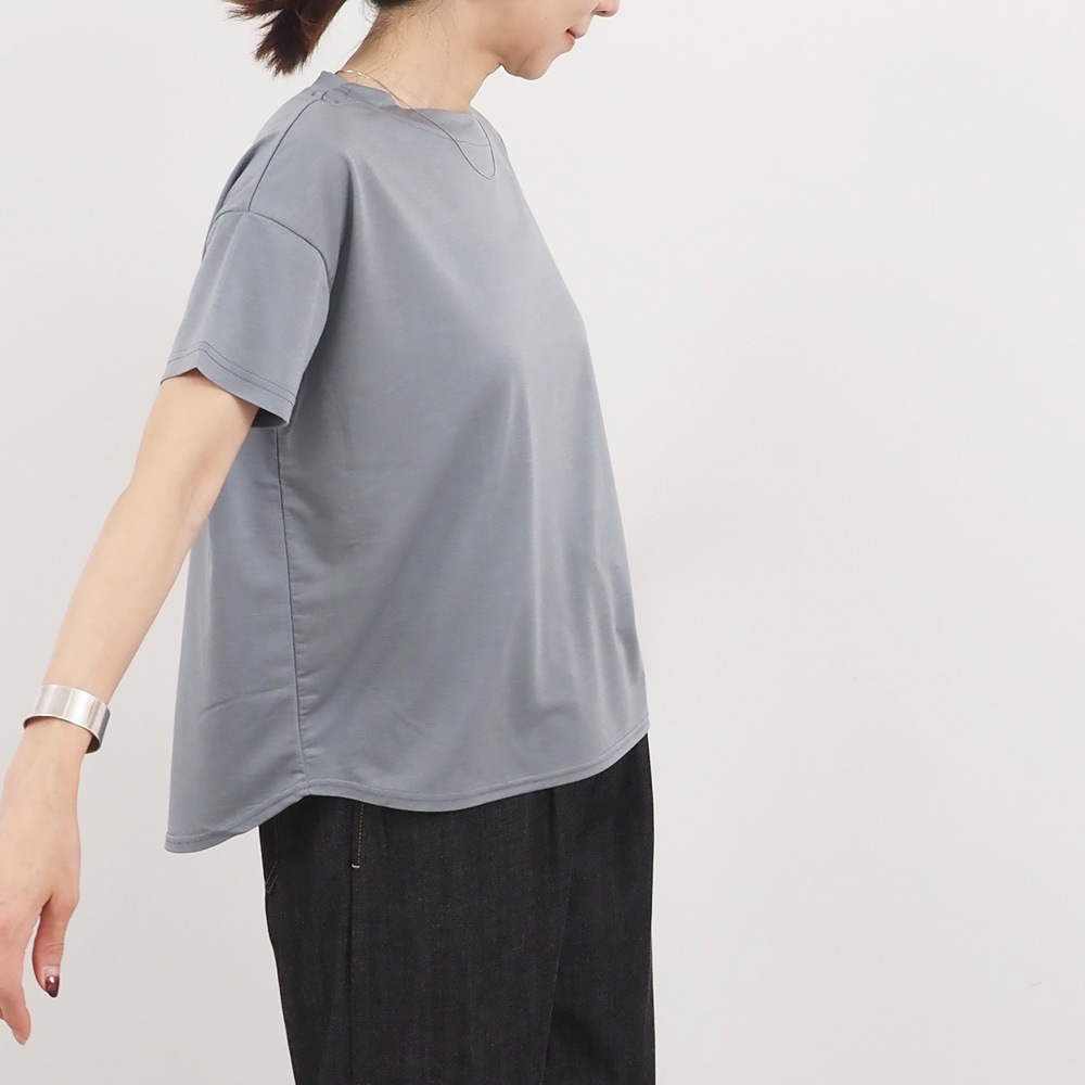 NARU(ナル) マイクロライクアウーヴン クルーネックT 667200