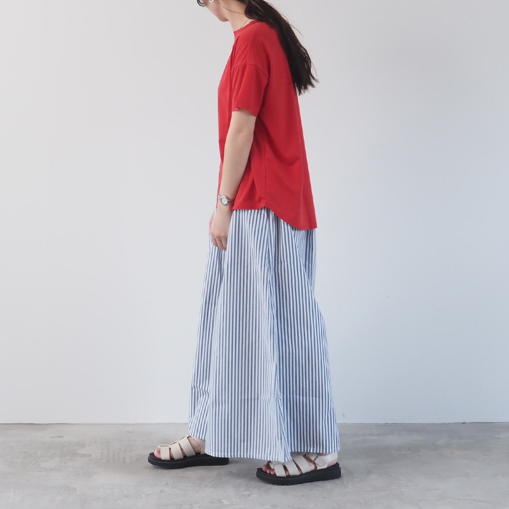 NARU(ナル) マイクロライクアウーヴン クルーネックT 667200