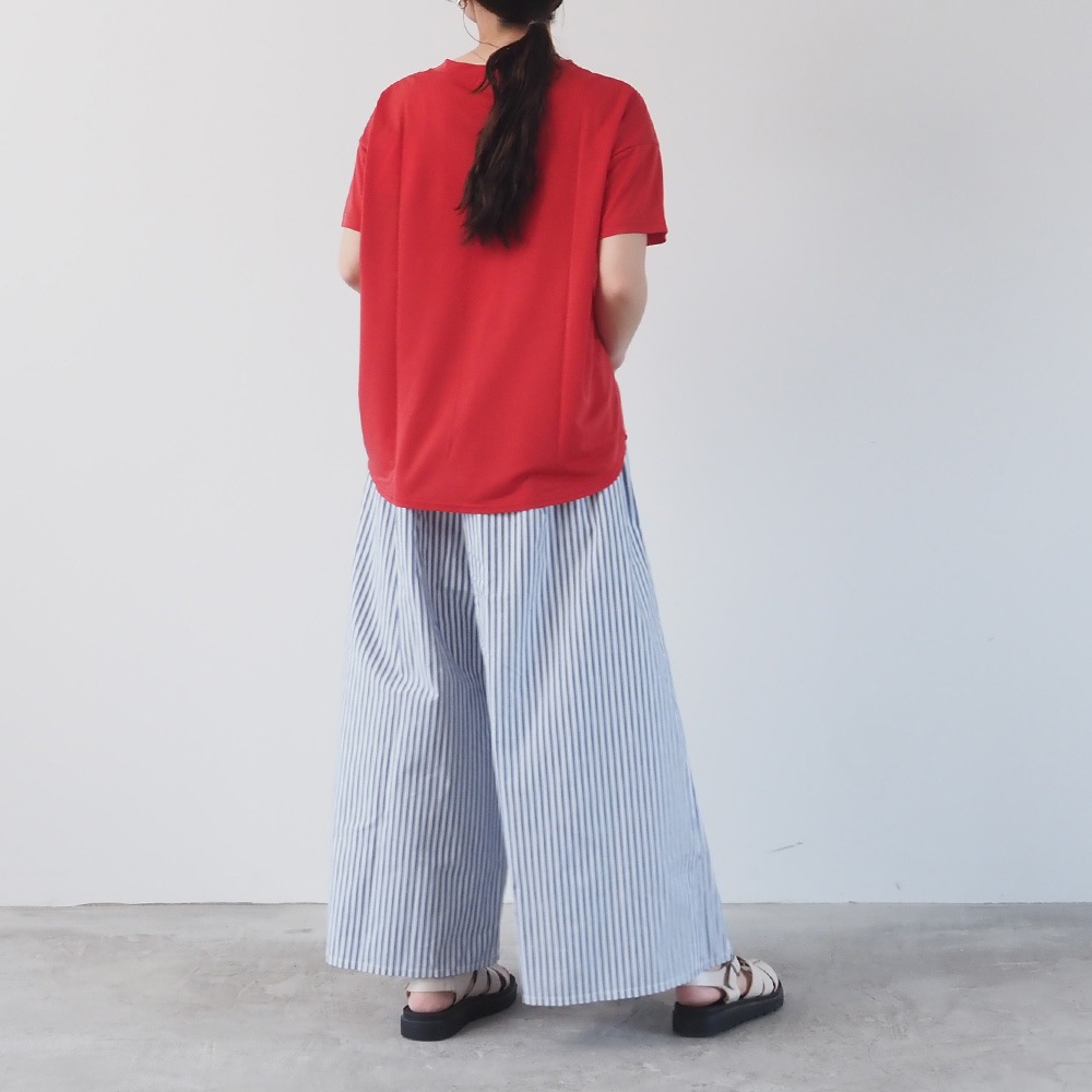 NARU(ナル) マイクロライクアウーヴン クルーネックT 667200