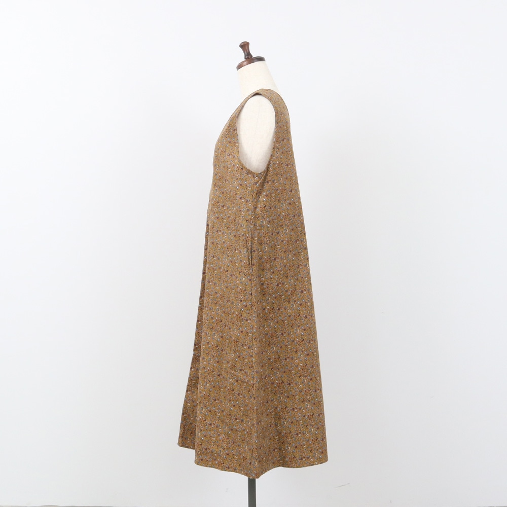 NARU(ナル) 21コーデュロイ小花柄 ジャンパースカート 666801