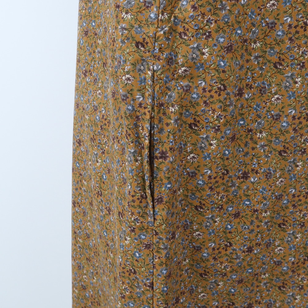 NARU(ナル) 21コーデュロイ小花柄 ジャンパースカート 666801