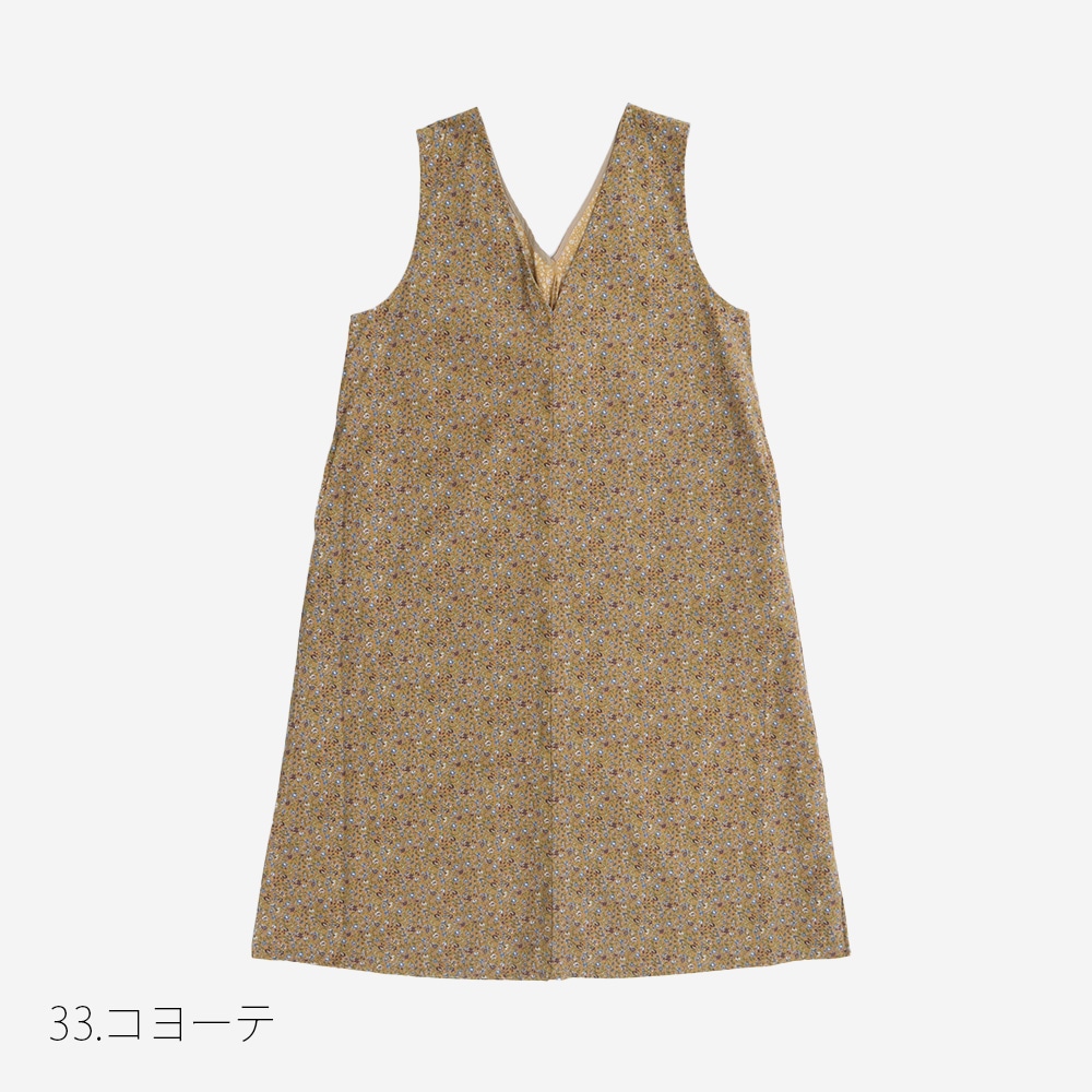 NARU(ナル) 21コーデュロイ小花柄 ジャンパースカート 666801