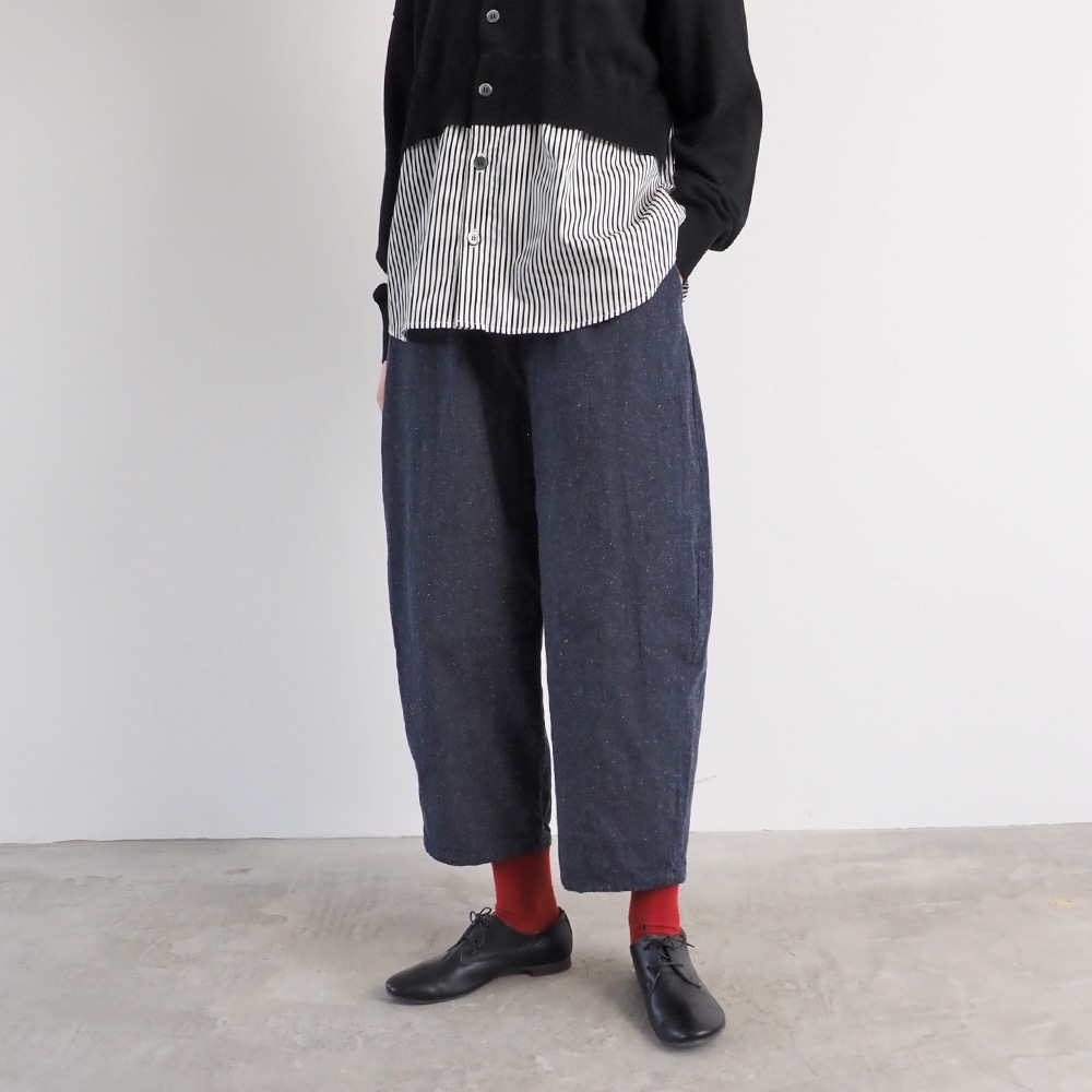 NARU(ナル) コットンシルクブーレットノイルデニム エッグパンツ 6708421