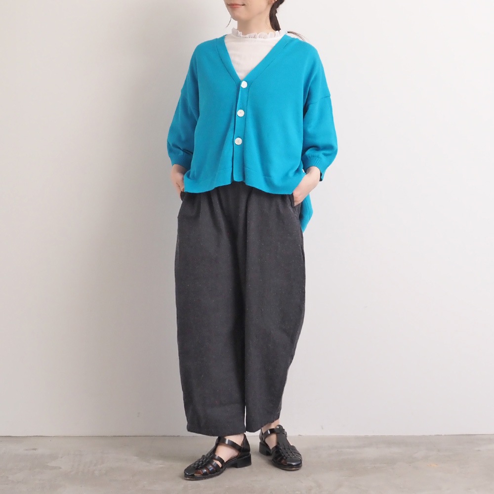 NARU(ナル) コットンシルクブーレットノイルデニム エッグパンツ 6708421