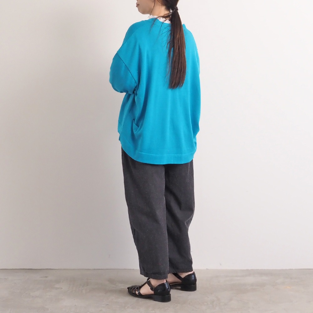 NARU(ナル) コットンシルクブーレットノイルデニム エッグパンツ 6708421