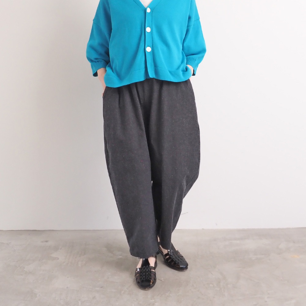 NARU(ナル) コットンシルクブーレットノイルデニム エッグパンツ 6708421