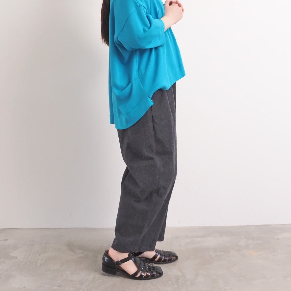NARU(ナル) コットンシルクブーレットノイルデニム エッグパンツ 6708421