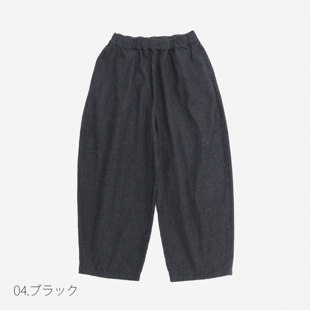 NARU(ナル) コットンシルクブーレットノイルデニム エッグパンツ 6708421