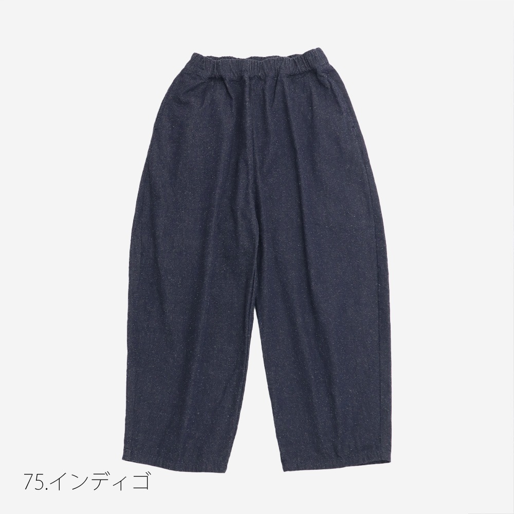 NARU(ナル) コットンシルクブーレットノイルデニム エッグパンツ 6708421