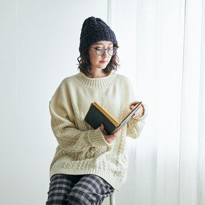 NARU(ナル) ラムウール アラン柄ハイネックニット 652705 | メディア