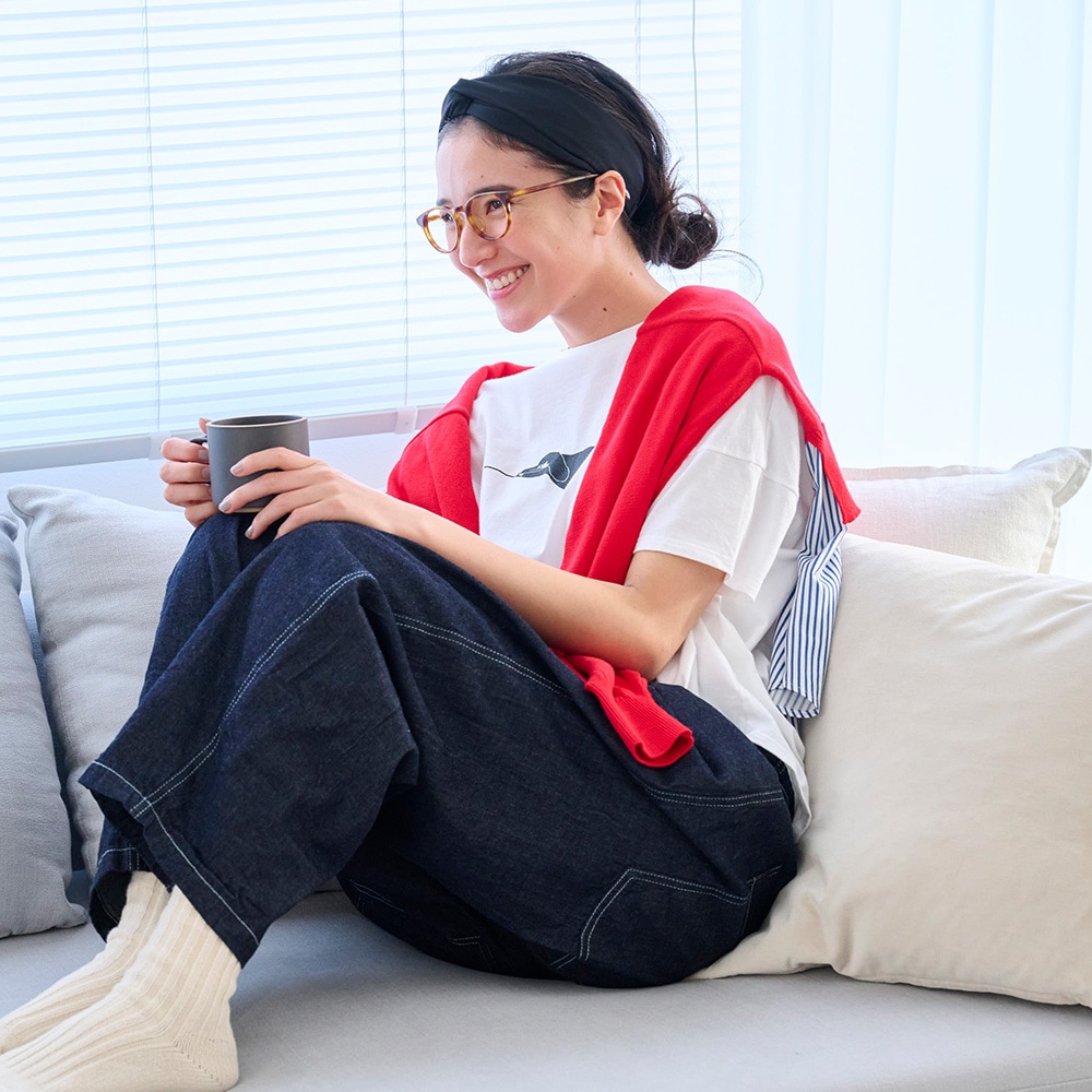 NARU(ナル) 綿レーヨンシルク コンビネーションカーディガン 670701