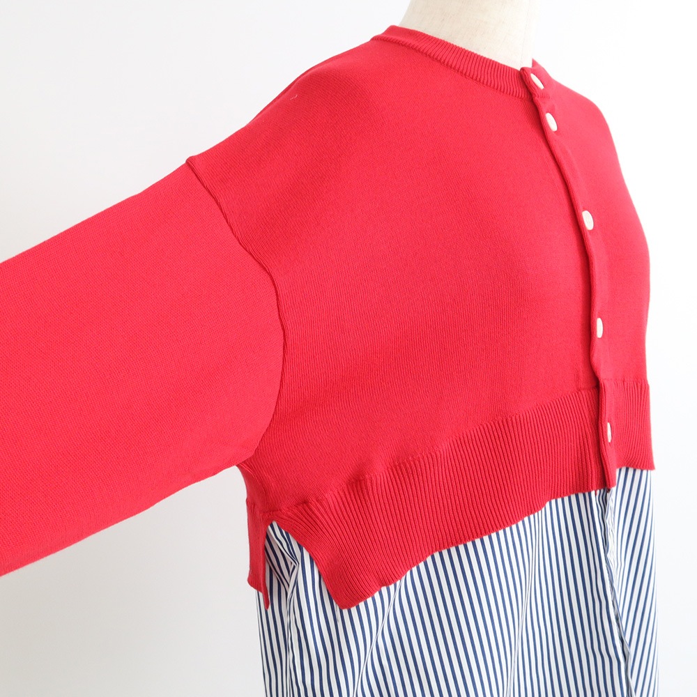 NARU(ナル) 綿レーヨンシルク コンビネーションカーディガン 670701