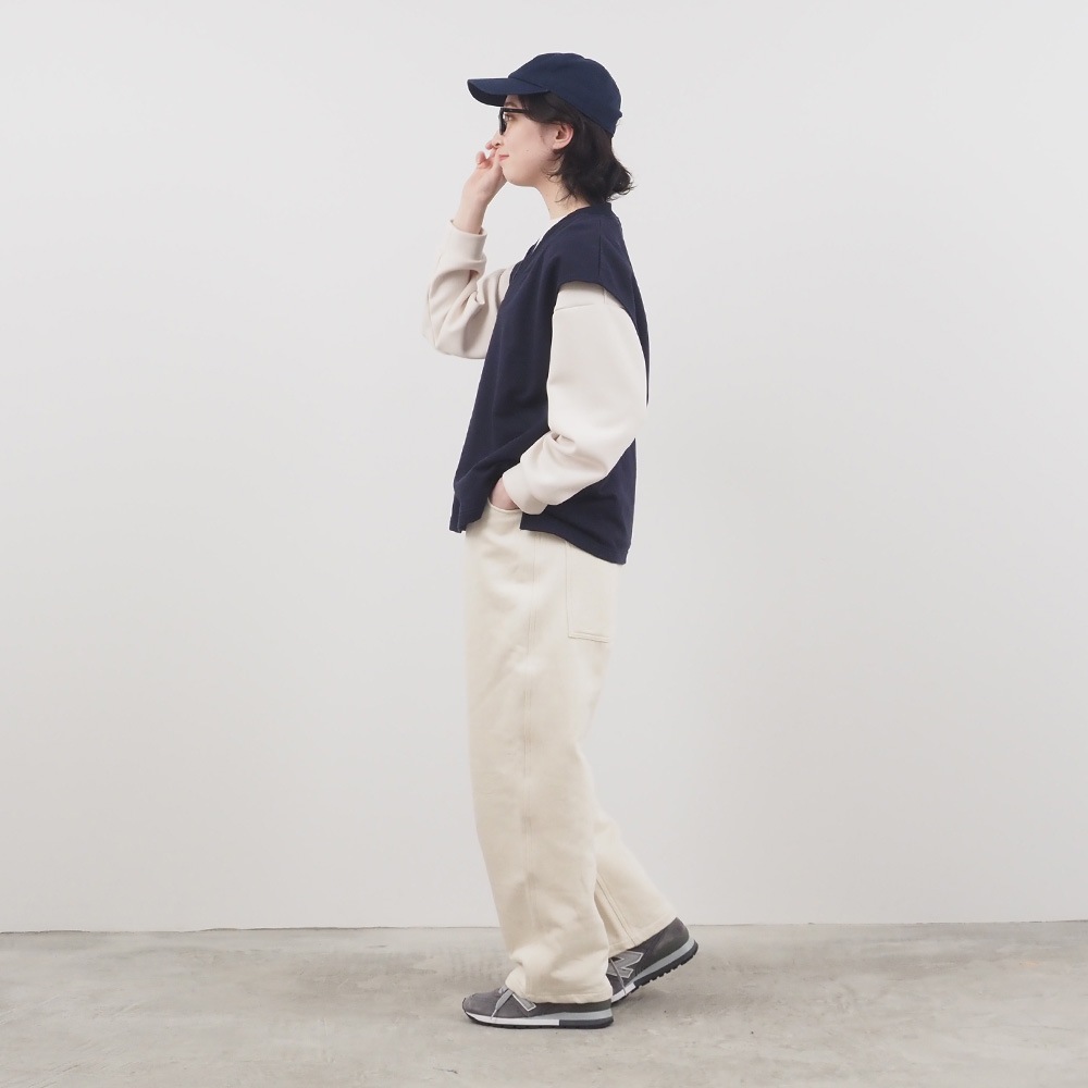 NARU(ナル) ウール混裏毛Vネックベスト 659004