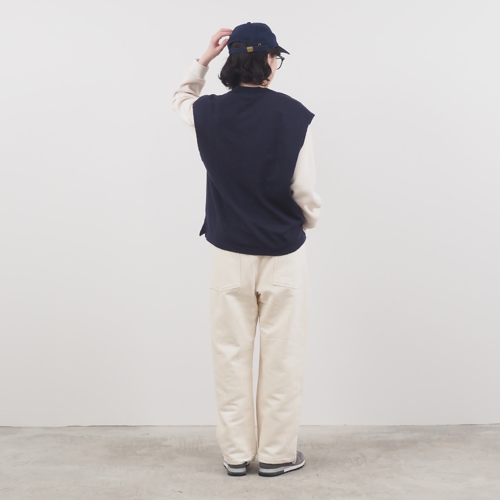 NARU(ナル) ウール混裏毛Vネックベスト 659004