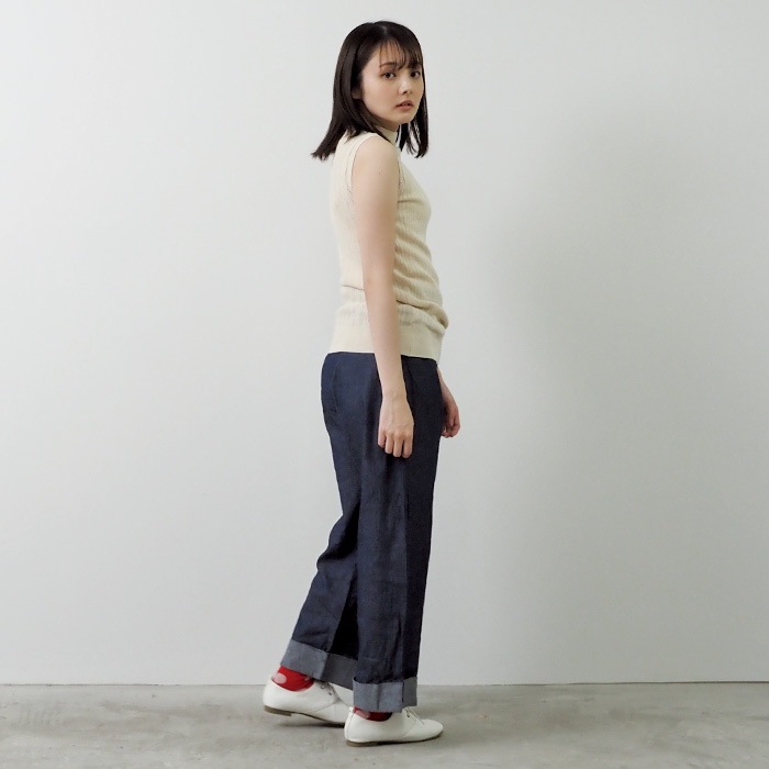 NARU(ナル) 7ozサマーデニム ロールアップパンツ 655802