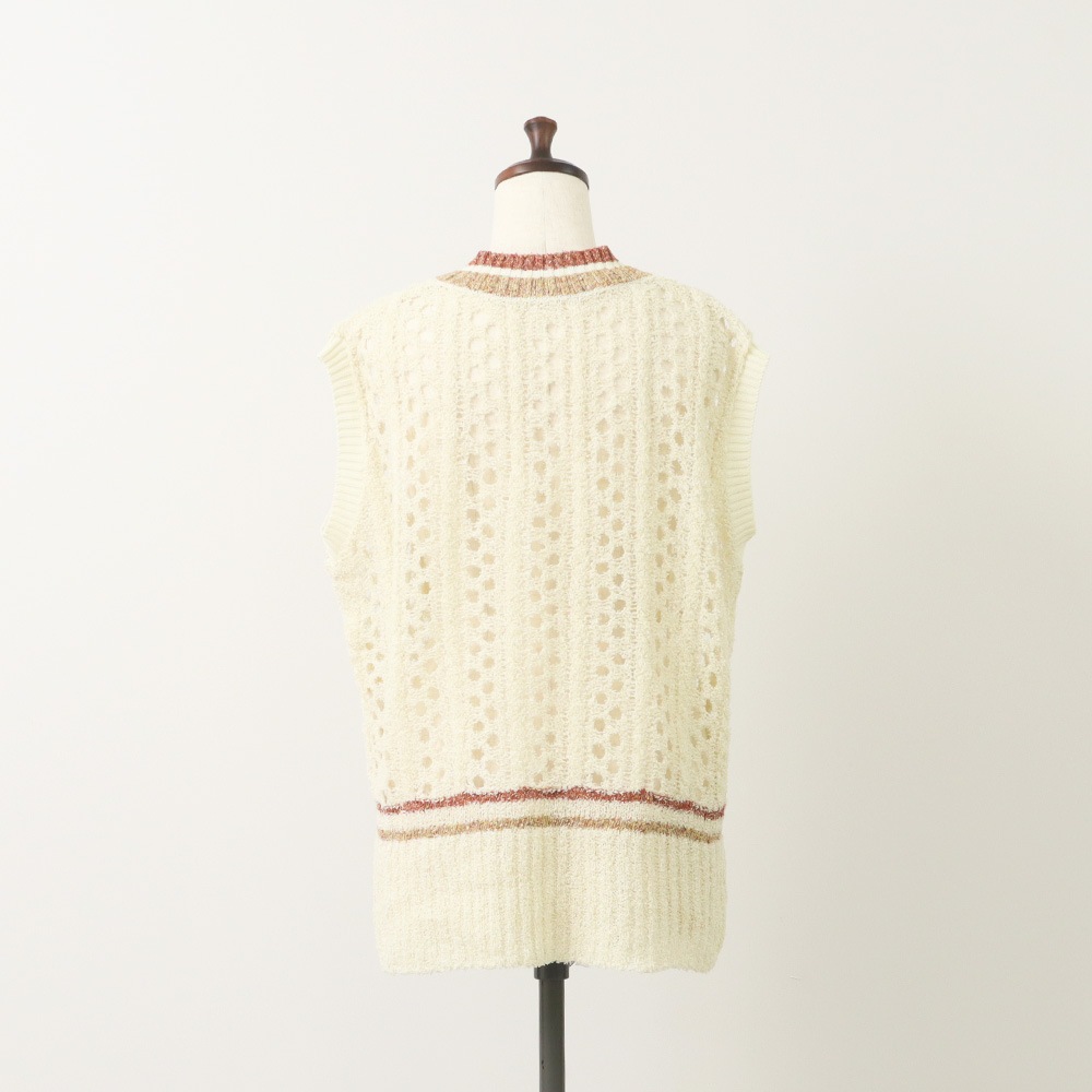 NARU(ナル) ペーパーヤーン透かしケーブルチルデンニット 661401