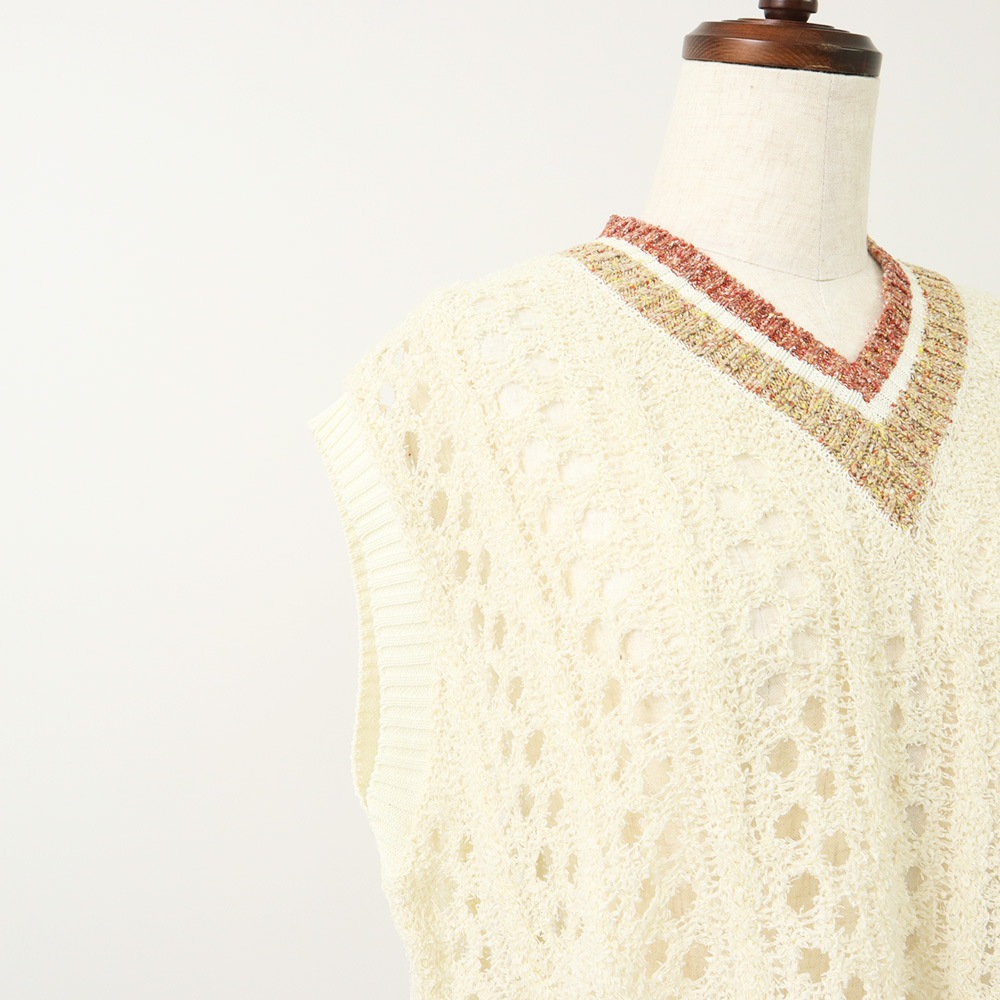 NARU(ナル) ペーパーヤーン透かしケーブルチルデンニット 661401