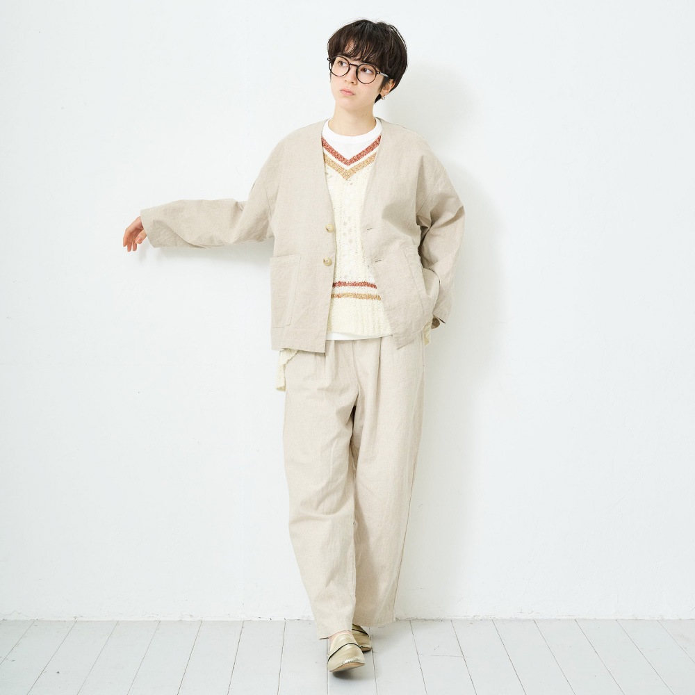 NARU(ナル) ペーパーヤーン透かしケーブルチルデンニット 661401