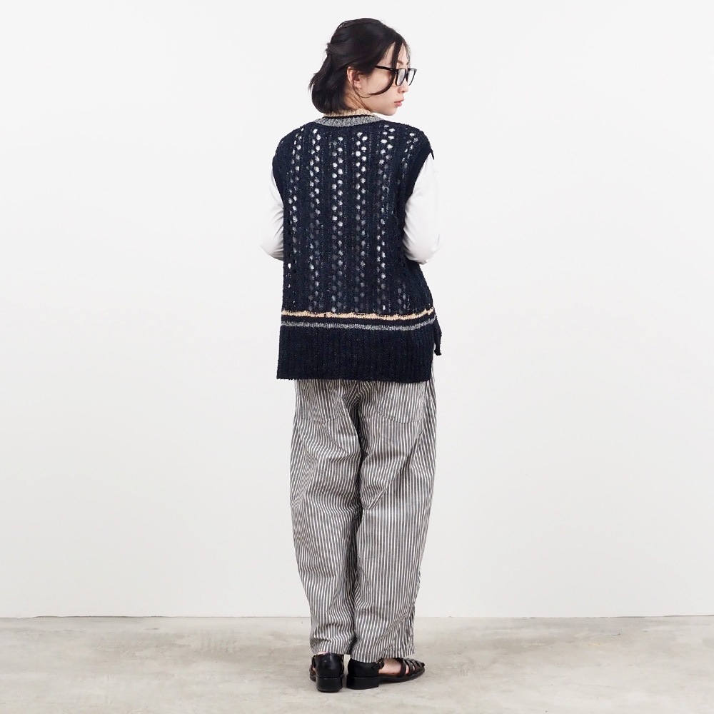 NARU(ナル) ペーパーヤーン透かしケーブルチルデンニット 661401