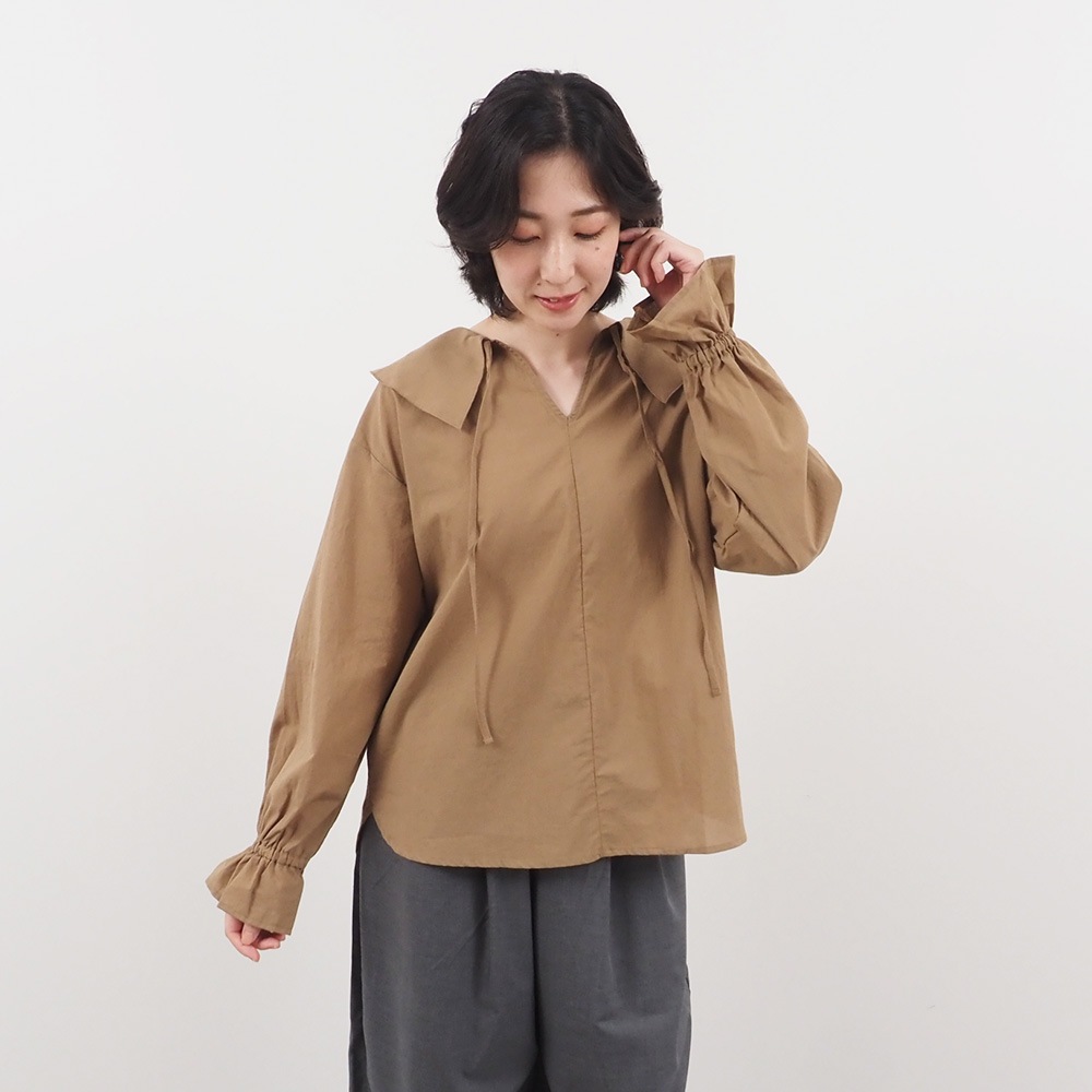 NARU(ナル) ふんわりローン スキッパーリボンブラウス 665825