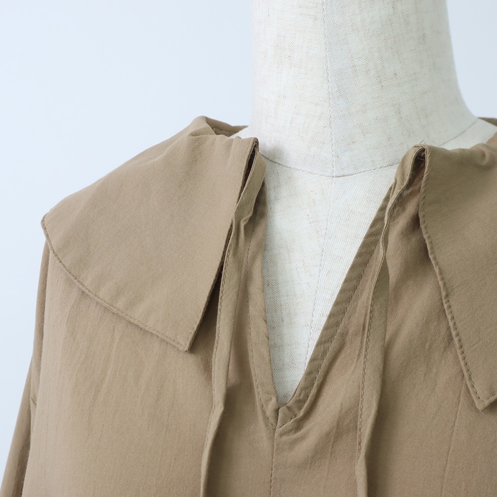 NARU(ナル) ふんわりローン スキッパーリボンブラウス 665825