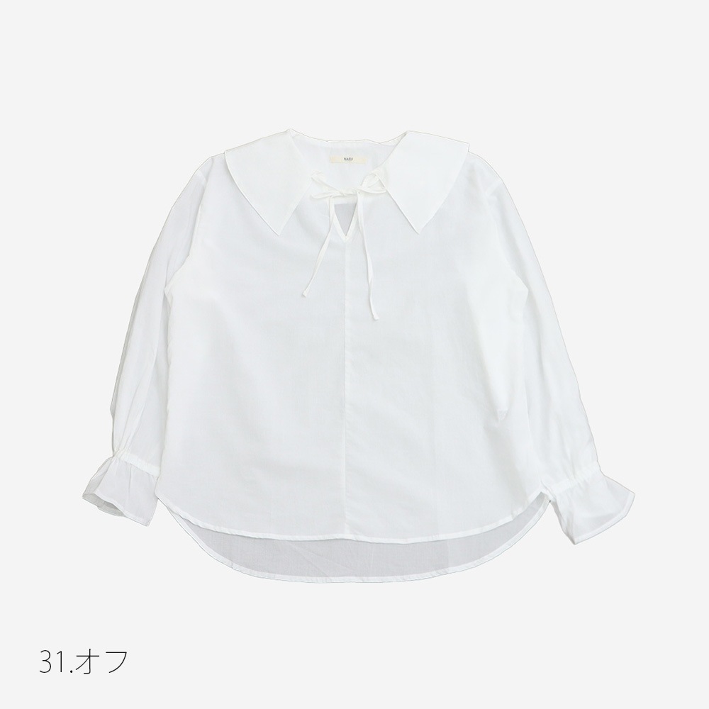 NARU(ナル) ふんわりローン スキッパーリボンブラウス 665825