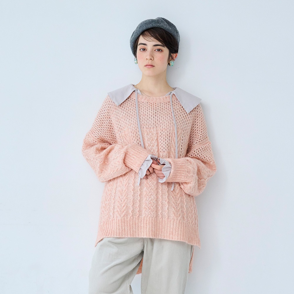 NARU(ナル) ふんわりローン スキッパーリボンブラウス 665825