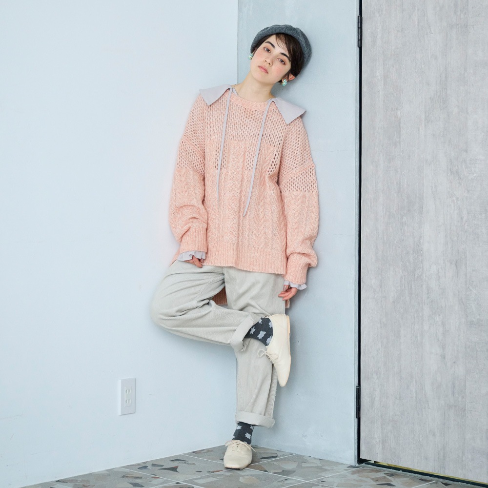 NARU(ナル) ふんわりローン スキッパーリボンブラウス 665825