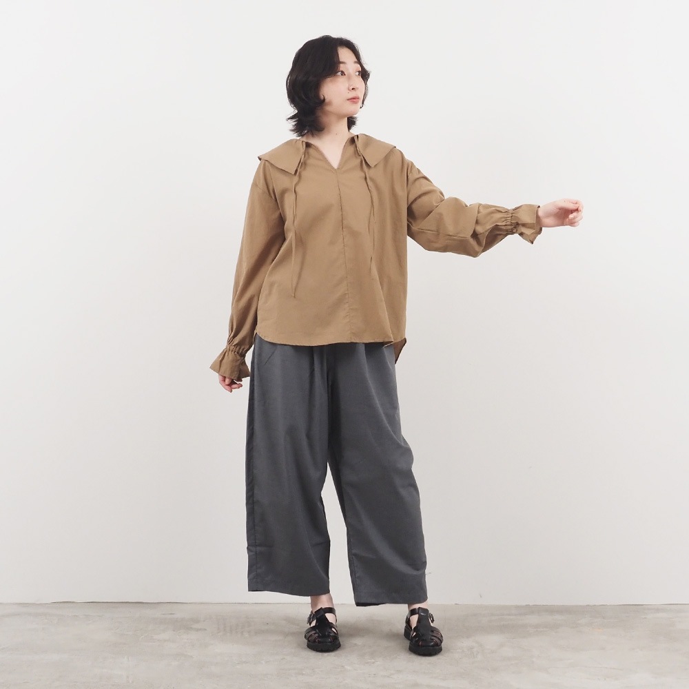 NARU(ナル) ふんわりローン スキッパーリボンブラウス 665825