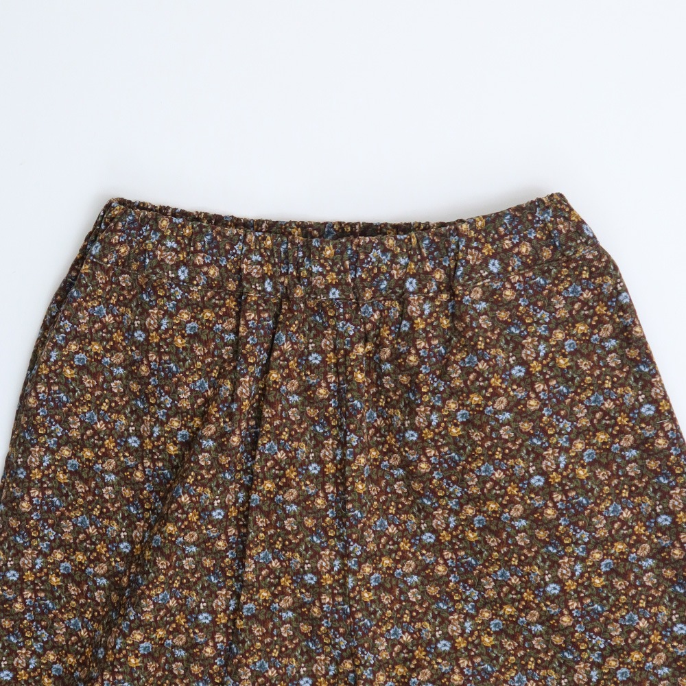 NARU(ナル) 21コーデュロイ小花柄 ロングエッグパンツ 6668001