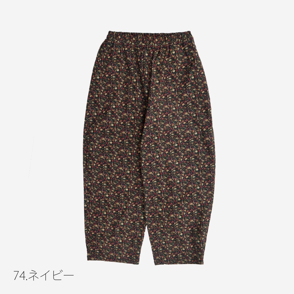 NARU(ナル) 21コーデュロイ小花柄 ロングエッグパンツ 6668001