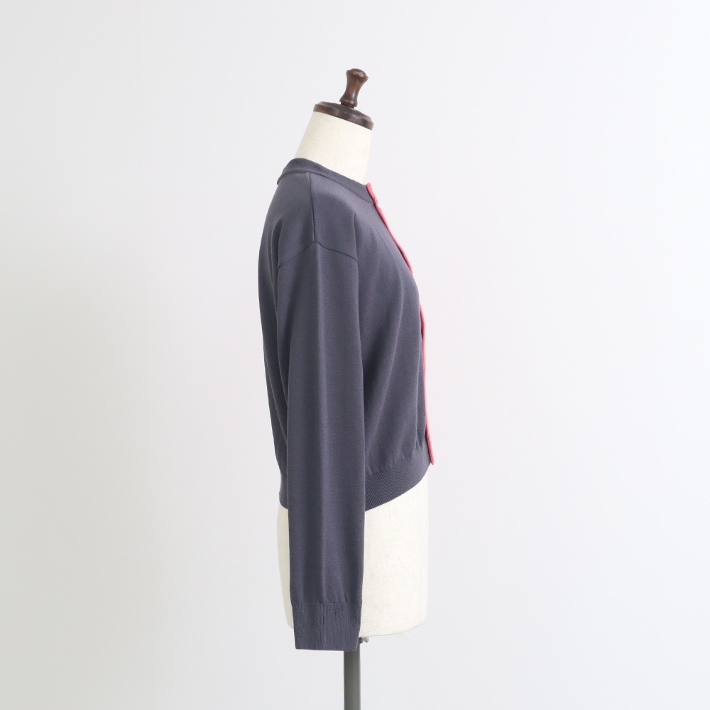 NARU(ナル) スノーコットン バイカラーニットカーデ 670700