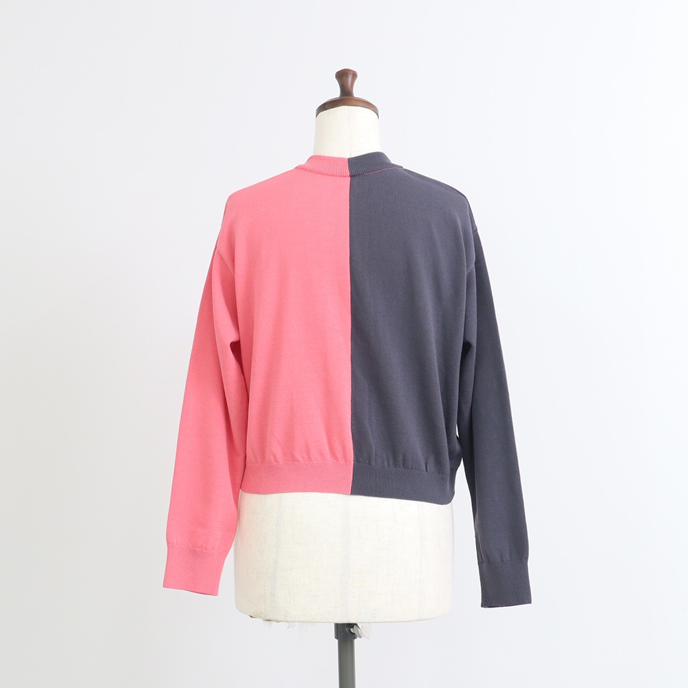 NARU(ナル) スノーコットン バイカラーニットカーデ 670700