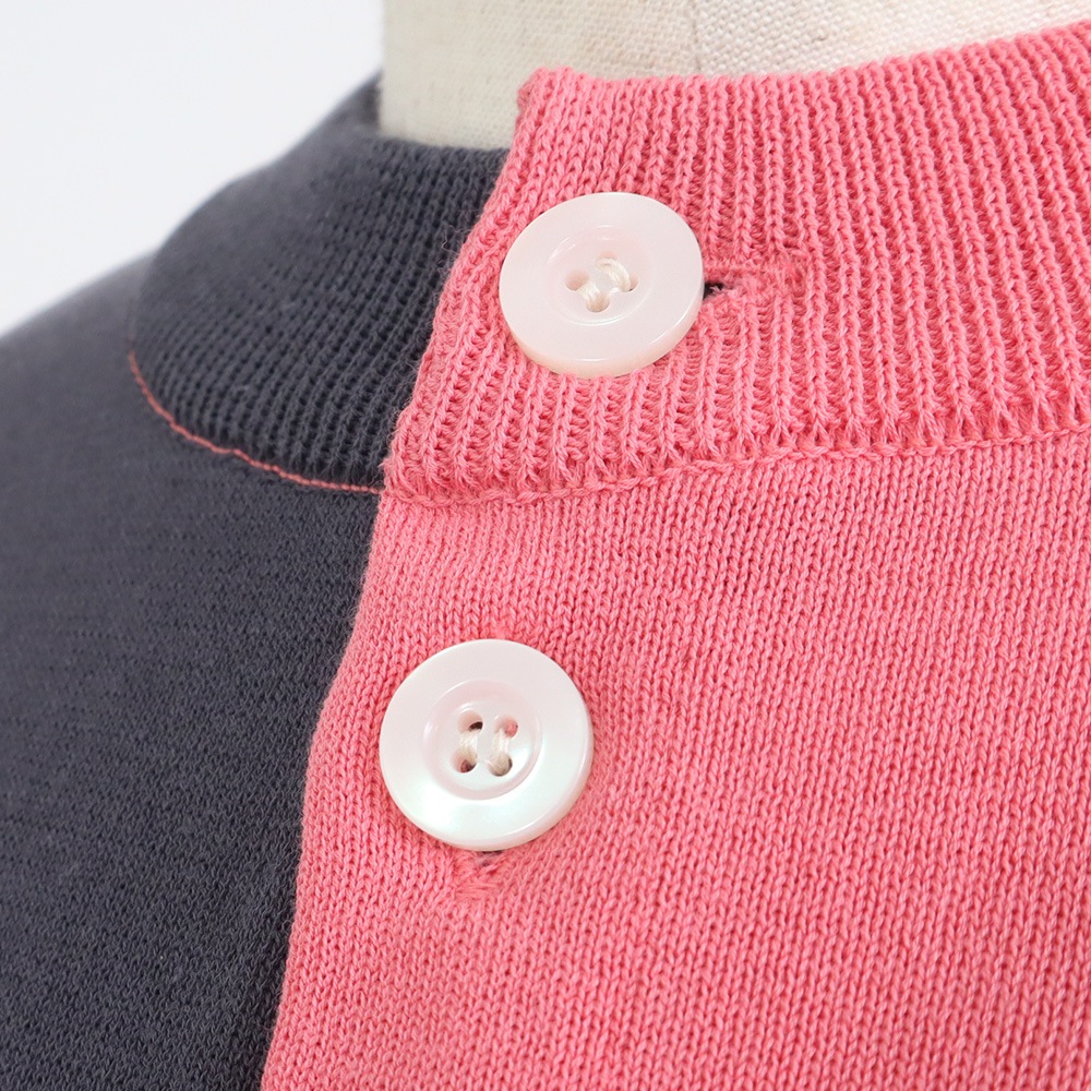 NARU(ナル) スノーコットン バイカラーニットカーデ 670700