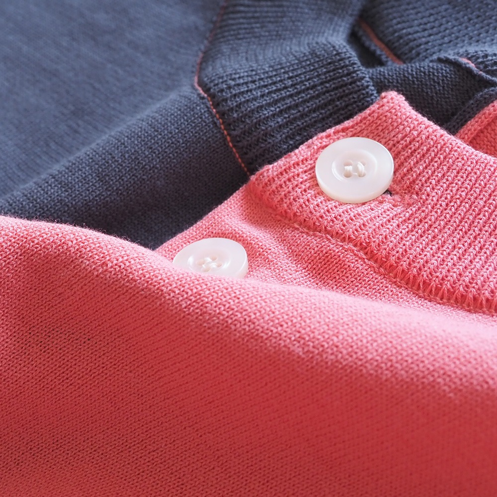 NARU(ナル) スノーコットン バイカラーニットカーデ 670700