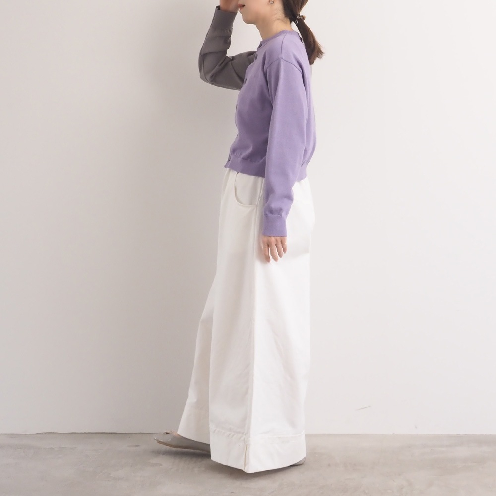 NARU(ナル) スノーコットン バイカラーニットカーデ 670700