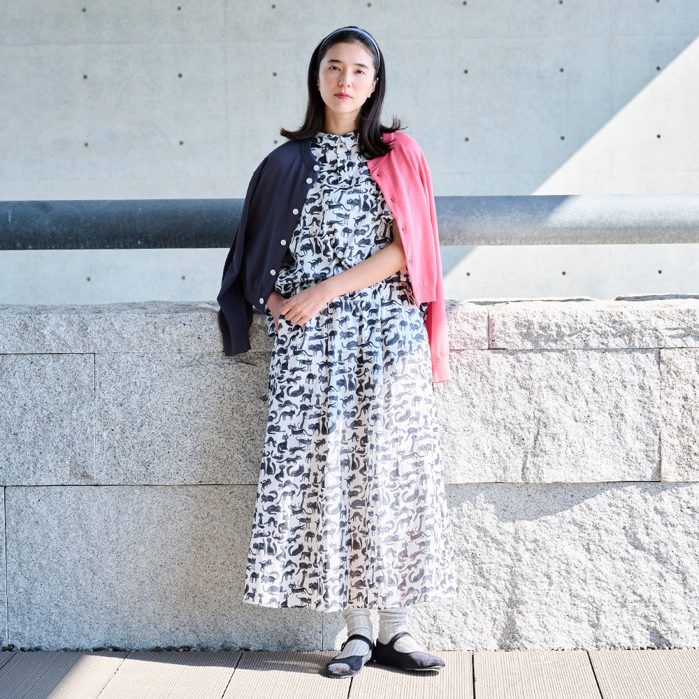 NARU(ナル) スノーコットン バイカラーニットカーデ 670700