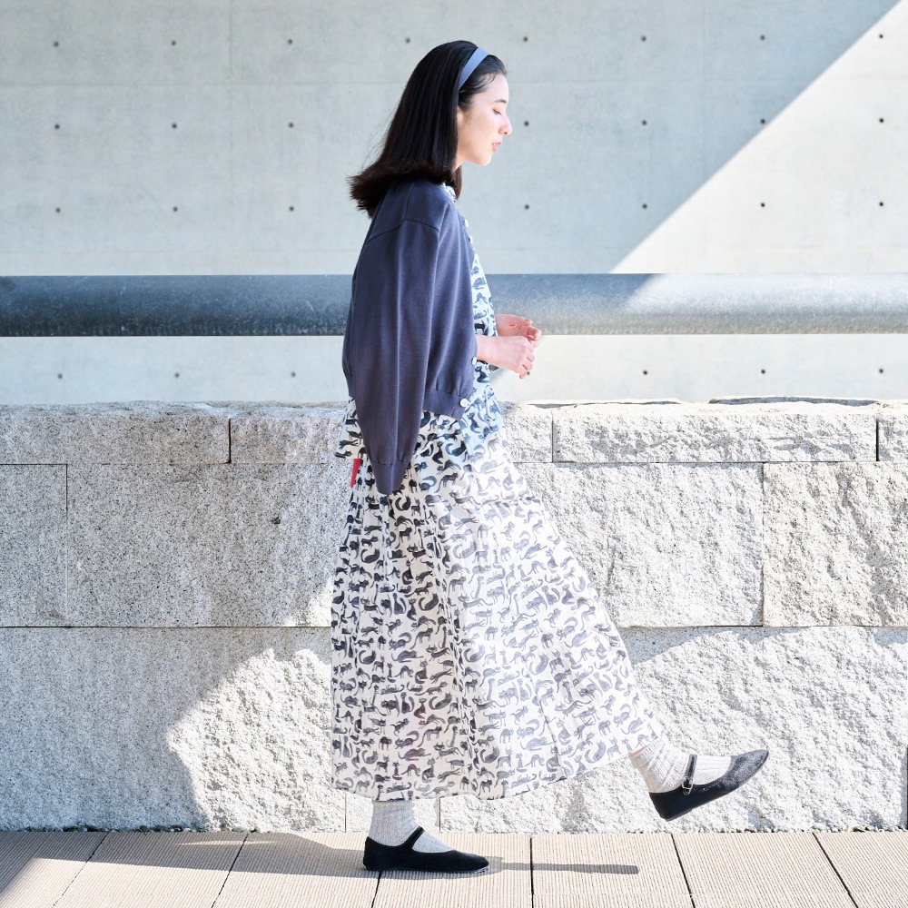 NARU(ナル) スノーコットン バイカラーニットカーデ 670700