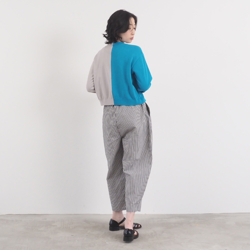 NARU(ナル) スノーコットン バイカラーニットカーデ 670700