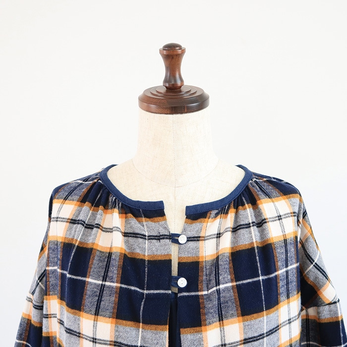 NARU LIBRE(ナル リーブル) ビエラチェックネル起毛ワンピース 746812