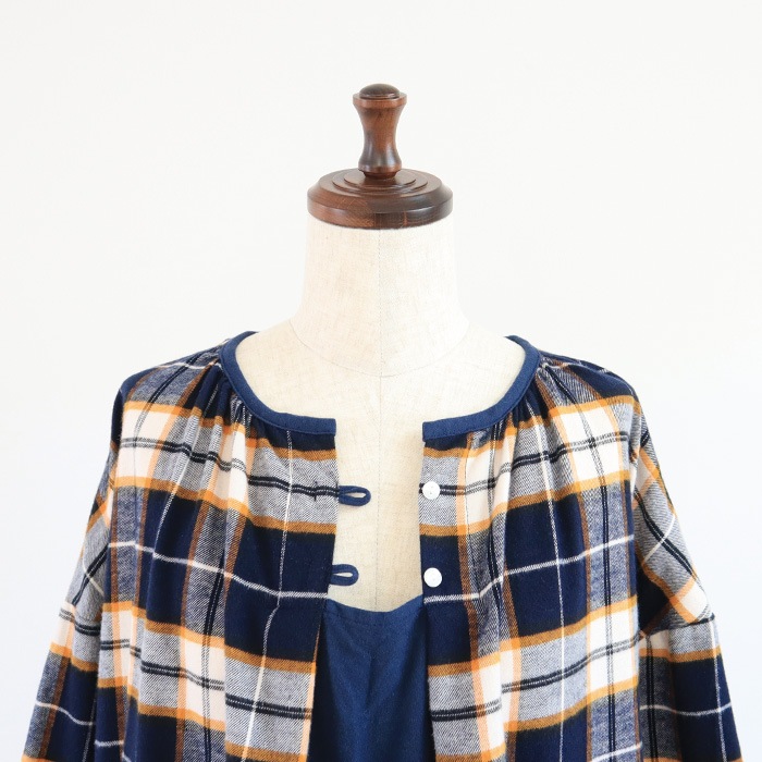 NARU LIBRE(ナル リーブル) ビエラチェックネル起毛ワンピース 746812