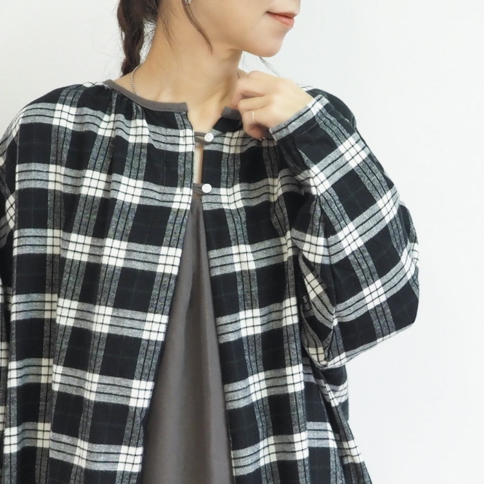 NARU LIBRE(ナル リーブル) ビエラチェックネル起毛ワンピース 746812