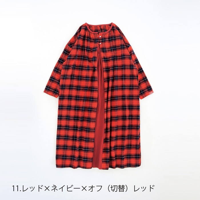 NARU LIBRE(ナル リーブル) ビエラチェックネル起毛ワンピース 746812