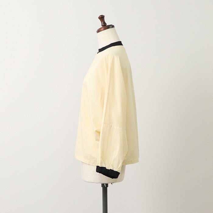 NARU(ナル) 綿麻キャンブリックワッシャー クレリックブラウス 654875