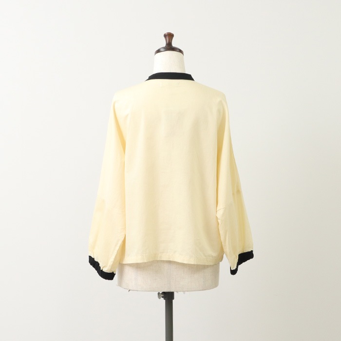 NARU(ナル) 綿麻キャンブリックワッシャー クレリックブラウス 654875