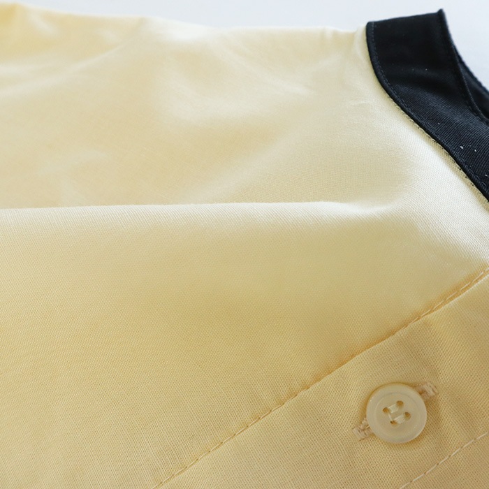 NARU(ナル) 綿麻キャンブリックワッシャー クレリックブラウス 654875