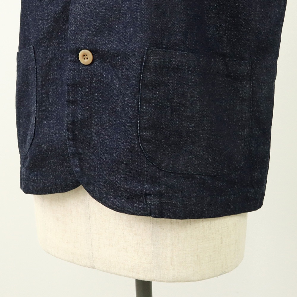 NARU(ナル) 8ozムラデニム フロントボタンベスト 663812