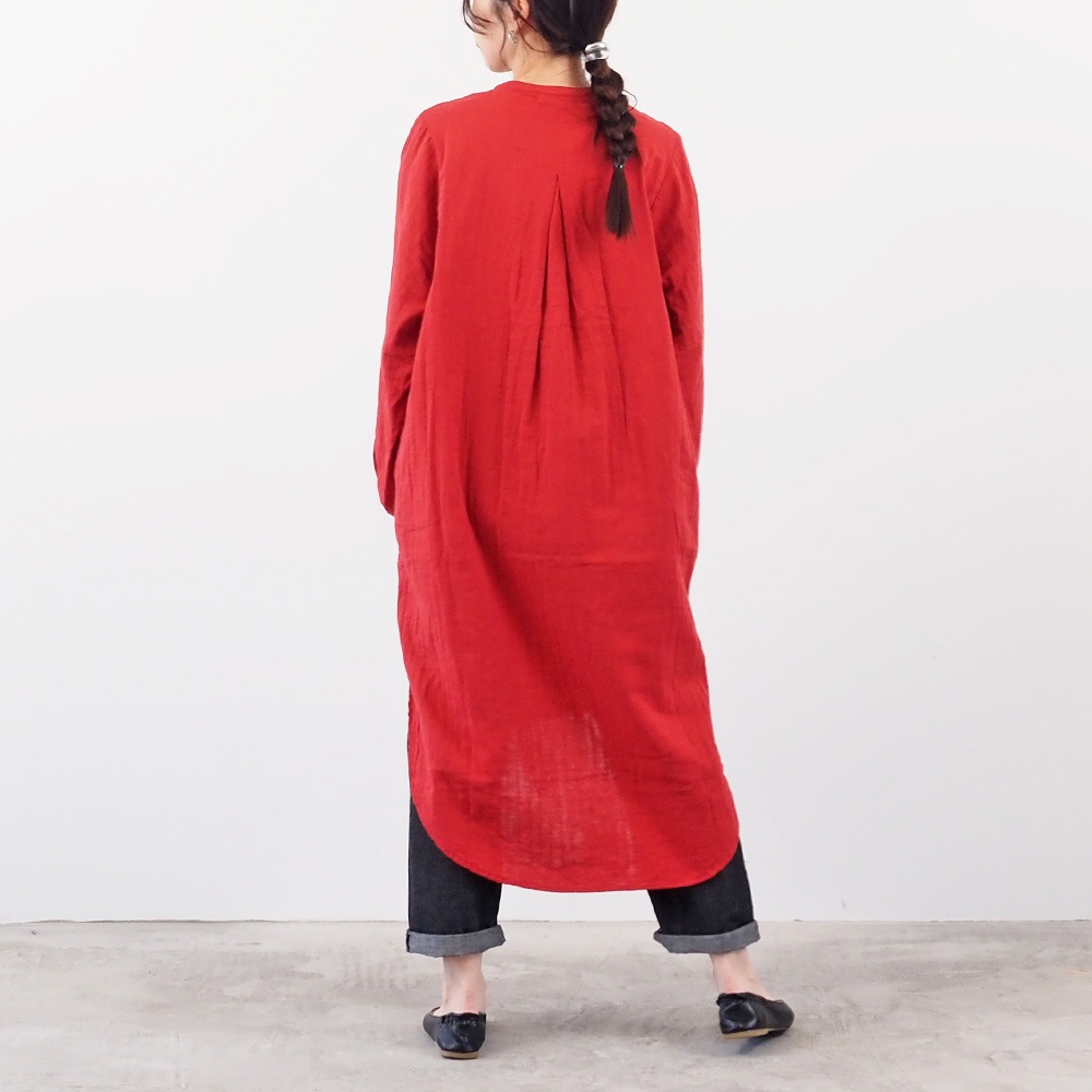 NARU(ナル) ダブルガーゼ ロングシャツカーデ 665812